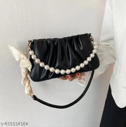 Trendy fancy women pearl hand bag