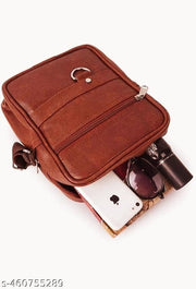 Sling Cross Body Travel Office Messenger One Side Shoulder Bag for Unisex for men and women Boy/Girls (Brown)