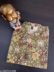 LATEST AND TRENDY DAILY WEAR JAIPURI BLOCK PRINTED COTTON KURTI FOR WOMEN AND GIRL'S IN LOWEST PRICE