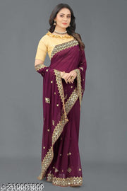 Self Design, Embroidered, Solid/Plain Bollywood Georgette