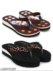 Two Soft Comfortable & Stylish Women's Daily Use Slipper/Flipflop for Women & Girls Combo of 2