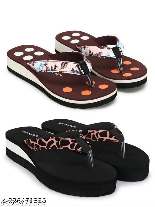 Two Soft Comfortable & Stylish Women's Daily Use Slipper/Flipflop for Women & Girls Combo of 2