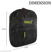 NYFEE Mens Black Sling Bag - B