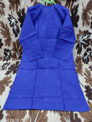 COTTON CHIKANKARI COMPUTER WORK KURTI'