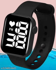 Black Colour Big Light Digital Watch for Kids Boys n Girls