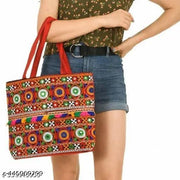 DNOTRO Rajasthani LOOKING Cotton Traditional Ethnic Rajasthani Jaipuri Embroidered Handbag/Sholder Bag/Hand Bags for Girls Women