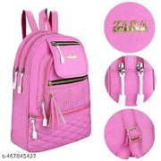 Fashion Pink Backpack for Women with Front Pocket Stylish Casual School College Travel Daily Use Backpack