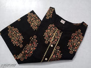 Women's Rayon Gold printed Straight kurti