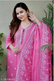 KURTI & PANT & DUPATTA SET/PLUS SIZE/BIG SIZE/PARTI WIRE KURTI PANT DUPATTA/PERMIUM QUALITY/TRANDING KURTI PANT DUPATTA