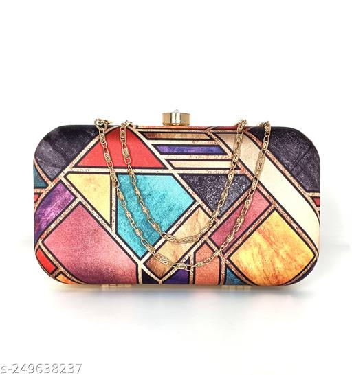 Stylish Handicraft Good Quality Abstract Printing Trendy Beautiful Clutch handbag Purse For Wedding, Party, Bridal, Casual