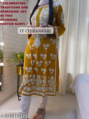CHIKANAKARI WORK FOR ONLY KURTI