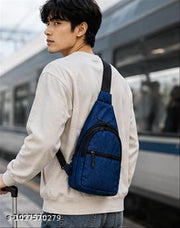 Premium Blue Crossbody Sling Bag for Men & Women