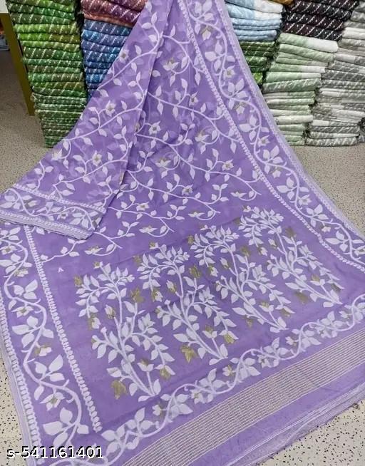 Exclusive  premium quality lata dhakai jamdani saree