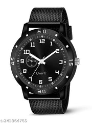 Branded Analog Dial Pu Belt Unisex Boy's & Men's Watch