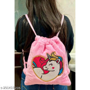 Plush Unicorn Backpack, Unicorn Backpack for Girls, Soft Lightweight Travel Bags for Girls Unicorn plush backpack kids cute cartoon plush backpack girls travel casual backpack, (Pack Of 1)