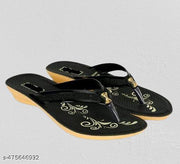 Hiyaga Fancy PU Slippers Flip-Flops for woman