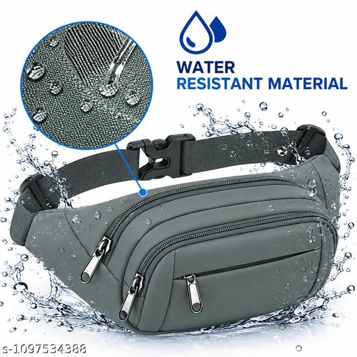 Waist Bag fanny pack bum bag travel passport holder chest bag phone mney holder Waist Bag fanny pack bum bag travel passport holder chest bag phone mone holder (grey)