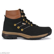 Stylish Men's Leather Black Casual Shoes