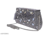 Handmade Metal bag Silver SQ sheep leaf style Latest Shoulder Bag Clutch for girls and women