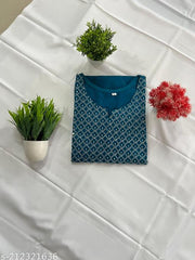 rayon kurti embroidery straight