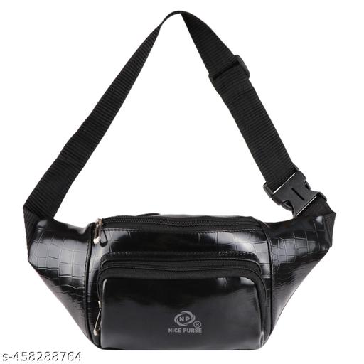 Nice Purse Formal Waist Pouch Sling Bag Waist Bags for Men Chest Crossbody(W.B-010) Waist Bag  (Black)