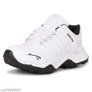 Ring White Sports Running, Walking & Gym Shoes Lace up Lightweight Shoes for Men's & Boy'sCleaton's Shoes,Latest Fashionable Men Sport Shoes