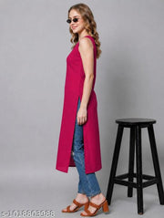 Straight Sleeveless Kurti for women