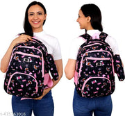 35L Printed Stylish & Trendy Water Resistant High Storage School Collage Travel Backpack Bag With Pouch Set for Girls & Women, 18 Inch