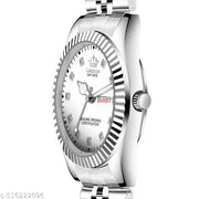 Legacy Series Stainless Steel Day and Date Functioning | Stylish Chain | Quartz Analog Watch for Boys/ Men