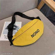 Fancy Waist Bag Cross Body Shoulder Chest Sling Travel NONO N89 for Women Ladies Girls Money Belt Fanny Pack Passport Pouch SportsTrekking Running Jogging Walking Cycling (Yellow)