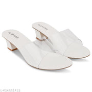heels for women white casual heel transparent sandal