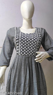 WOOLEN FROCK KURTI  ,WOOLEN CHECK FROCK
