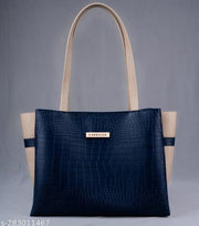 Dual Tone Large Capacity Croco Pattern Tote Handbags Purses Shoulder Bag For Womens