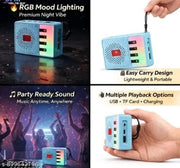 MULTICOLOUR Retro Vibes Mini Bluetooth Speaker | Portable Wireless Audio with Vibrant RGB LED Lights