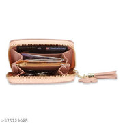 Perfect combo of long clutch wallet with small wallet for girls,Gray-Brown
