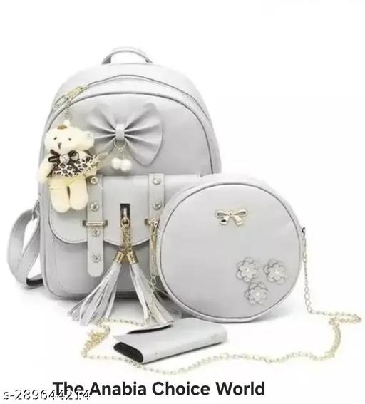 Girls backpack combo for school college regular use backpack set of 3