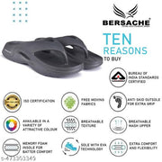 Bersache  FLIP-FLOP  for Men's & Boy's-6066-Black