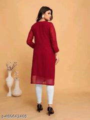 woman chikan kurti kurti