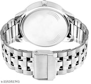 Stainless Steel Strap Day Date Analog Watch For Men