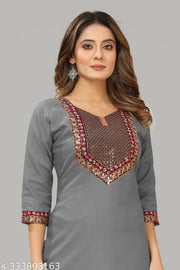 stylelist kurti with embroidered work