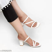 White Strap Heel for Women