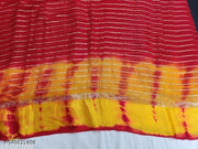 Trendy Pading Zari Stripe Georgette Saree
