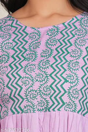 PRIYAGANI GARMENTS Stylish Hand Block Printed Rayon Kurti for Women Wedding kurtis kurta Wear Effortless Elegance - Hand Block Printed, Festive & Casual Wear, Wedding Dress, New Arrival Ethnic Suit