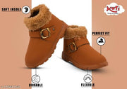 KATS Kids Girls hineck Boots with furr  material sole PVC