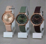 Best Quality Festive Season Royal Designer Round Dial Attractive Leather Belt Women Watches Combo Pack of 3 Watches combo for women stylish girl watches combo pack of 3 analog watches combo wrist watches combo watches for girls stylish watches Set