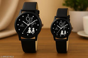 Love Tree Couple Black Wrist Watch For Couples