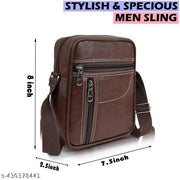 Messenger small sling bag for men women office use persnol casual with adjustable Strap