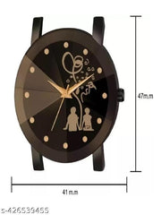 Analog wrist watch black dial watch for girls and women