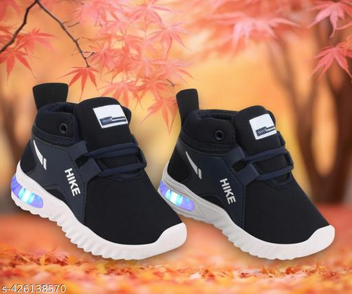 Trenszio Kids  Led Shoes, Casual Led Velcro Shoes, Light weight Shoes, Outdoor Indoor Shoes, Casual Shoes for Little Tiny Kid Baby Boy Girl Shoes T61Blue