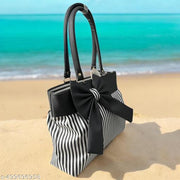 Elegant Bow Tote Bag – Stylish Handbag with Chic Lining & Trendy Design
